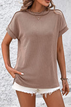 Load image into Gallery viewer, Striped Round Neck Short Sleeve T-Shirt