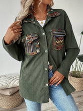Load image into Gallery viewer, Snap Down Long Sleeve Jacket with Chest Pockets