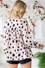 Load image into Gallery viewer, Printed Button Up Flounce Sleeve Shirt