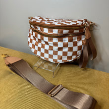 Load image into Gallery viewer, The Roni Nylon Crossbody - Checkered Camel -