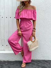 Load image into Gallery viewer, Off-Shoulder Wide Leg Jumpsuit