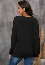 Load image into Gallery viewer, V-Neck Drop Shoulder Sweater
