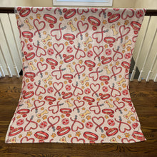 Load image into Gallery viewer, Blanket - Valentine’s Day - Leash Paw Dog Heart - PREORDER