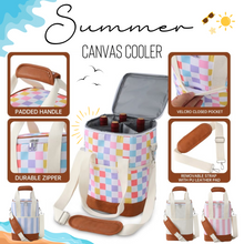Load image into Gallery viewer, Summer - Canvas Cooler - PREORDER 4/14-4/17