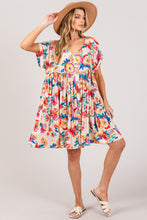Load image into Gallery viewer, SAGE + FIG Full Size Floral Button-Down Short Sleeve Dress