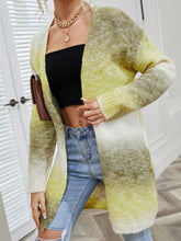 Load image into Gallery viewer, Angel Wings Full Size Pocketed Open Front Gradient Cardigan