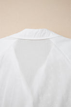 Load image into Gallery viewer, Embroidered Eyelet Collared Neck Long Sleeve Shirt