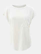 Load image into Gallery viewer, Full Size Round Neck Cap Sleeve T-Shirt