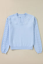 Load image into Gallery viewer, Daisy Notched Long Sleeve Sweater