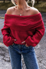 Load image into Gallery viewer, Off-Shoulder Long Sleeve Sweater