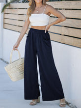 Load image into Gallery viewer, Pocketed Elastic Waist Wide Leg Pants