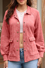 Load image into Gallery viewer, Snap Down Flap Pocket Long Sleeve Shacket