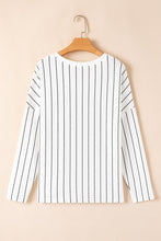 Load image into Gallery viewer, Striped V-Neck Long Sleeve Blouse