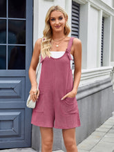 Load image into Gallery viewer, Lovelet Knotted Wide Strap Scoop Neck Overalls