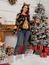 Load image into Gallery viewer, Christmas Element Round Neck Long Sleeve Sweater
