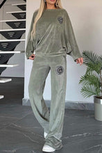 Load image into Gallery viewer, Full Size Boat Neck Long Sleeve Top and Pants Set