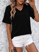 Load image into Gallery viewer, V-Neck Dropped Shoulder T-Shirt