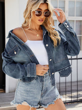 Load image into Gallery viewer, Button Up Long Sleeve Denim Jacket with Pockets