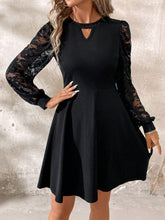 Load image into Gallery viewer, Cutout Lace Long Sleeve Mini Dress