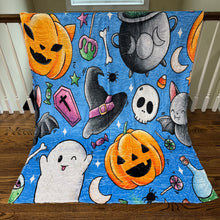 Load image into Gallery viewer, Blanket - Halloween - Blue Friends - PREORDER 7/29-8/1