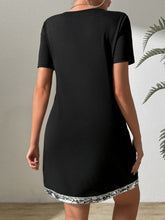 Load image into Gallery viewer, Sequin V-Neck Short Sleeve Mini Dress