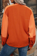 Load image into Gallery viewer, Striped Half Button Long Sleeve Sweatshirt