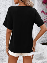 Load image into Gallery viewer, V-Neck Dropped Shoulder T-Shirt