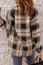 Load image into Gallery viewer, Plaid Collared Neck Button Up Long Sleeve Shirt
