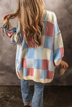 Load image into Gallery viewer, Color Block Open Front Long Sleeve Cardigan