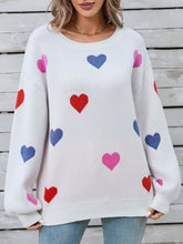 Load image into Gallery viewer, Angel Wings Heart Round Neck Long Sleeve Sweater