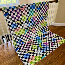 Load image into Gallery viewer, Blanket Halloween #24 - Rainbow Bat Checker - PREORDER ends 7/25