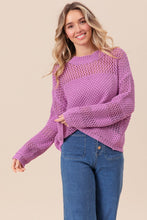 Load image into Gallery viewer, BiBi Openwork Long Sleeve Knit Top