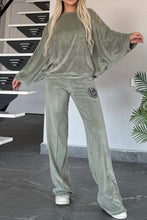 Load image into Gallery viewer, Full Size Boat Neck Long Sleeve Top and Pants Set