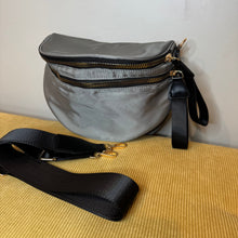 Load image into Gallery viewer, The Roni Nylon Crossbody - Grey + Black -