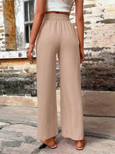 Load image into Gallery viewer, Tied High Waist Wide Leg Pants with Pockets