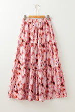 Load image into Gallery viewer, Tiered Printed Elastic Waist Skirt