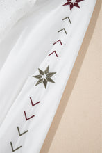 Load image into Gallery viewer, Embroidered Eyelet Collared Neck Long Sleeve Shirt