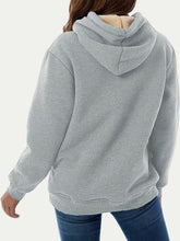 Load image into Gallery viewer, Drawstring Long Sleeve Hoodie with Kangaroo Pocket