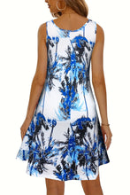 Load image into Gallery viewer, Printed Scoop Neck Wide Strap Mini Dress
