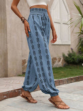 Load image into Gallery viewer, Tied Printed High Waist Pants
