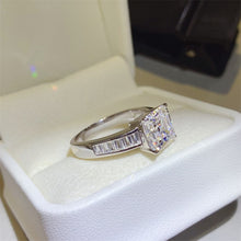 Load image into Gallery viewer, 3 Carat Moissanite 925 Sterling Silver Square Shape Ring
