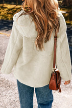 Load image into Gallery viewer, Drawstring Zip Up Long Sleeve Hooded Jacket