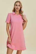 Load image into Gallery viewer, Double Take Full Size Texture Short Sleeve Dress
