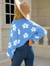 Load image into Gallery viewer, Angel Wings Flower Open Front Long Sleeve Cardigan