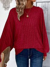 Load image into Gallery viewer, Plus Size Round Neck Batwing Sleeve T-Shirt