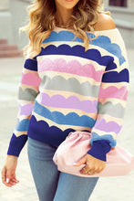 Load image into Gallery viewer, Boat Neck Long Sleeve Sweater