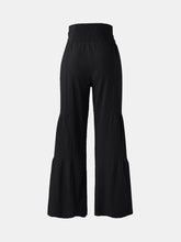 Load image into Gallery viewer, Tied Ruched Wide Leg Pants