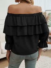 Load image into Gallery viewer, Off-Shoulder Flounce Sleeve Blouse