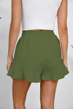 Load image into Gallery viewer, Full Size Drawstring Ruffle Hem Shorts