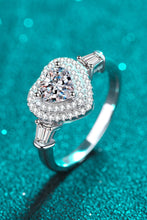 Load image into Gallery viewer, 1 Carat Moissanite 925 Sterling Silver Heart Ring